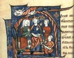Henry II holding court. 12th Century image.