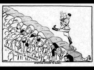 Political Cartoon Showing the "Stepping Stones to Glory" that were seen as Hitler's Foreign Policy Aims