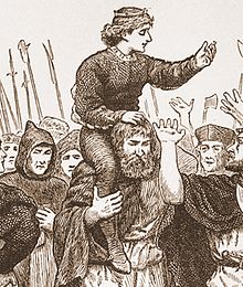Lambert Simnel, the boy pretender to the Yorkist claim. His claim saw the rebellion that culminated in defeat at the Battle of Stoke Field.